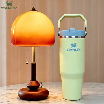 Stanley IceFlow Series 30oz Pomelo Yellow Flip Straw Insulated Stainless Steel Thermos Tumbler Spill Proof Flip Lid For Cycling